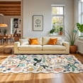 thumbnail image 2 of Hallway 4x10 Washable Area Rugs: Indoor Floral Scalloped Rug For Kitchen Entryway Farmhouse Bathroom Soft Carpet With Non Slip Backing Water Resistant Thin Laudry Floor Mat (4x10 Cream), 2 of 7