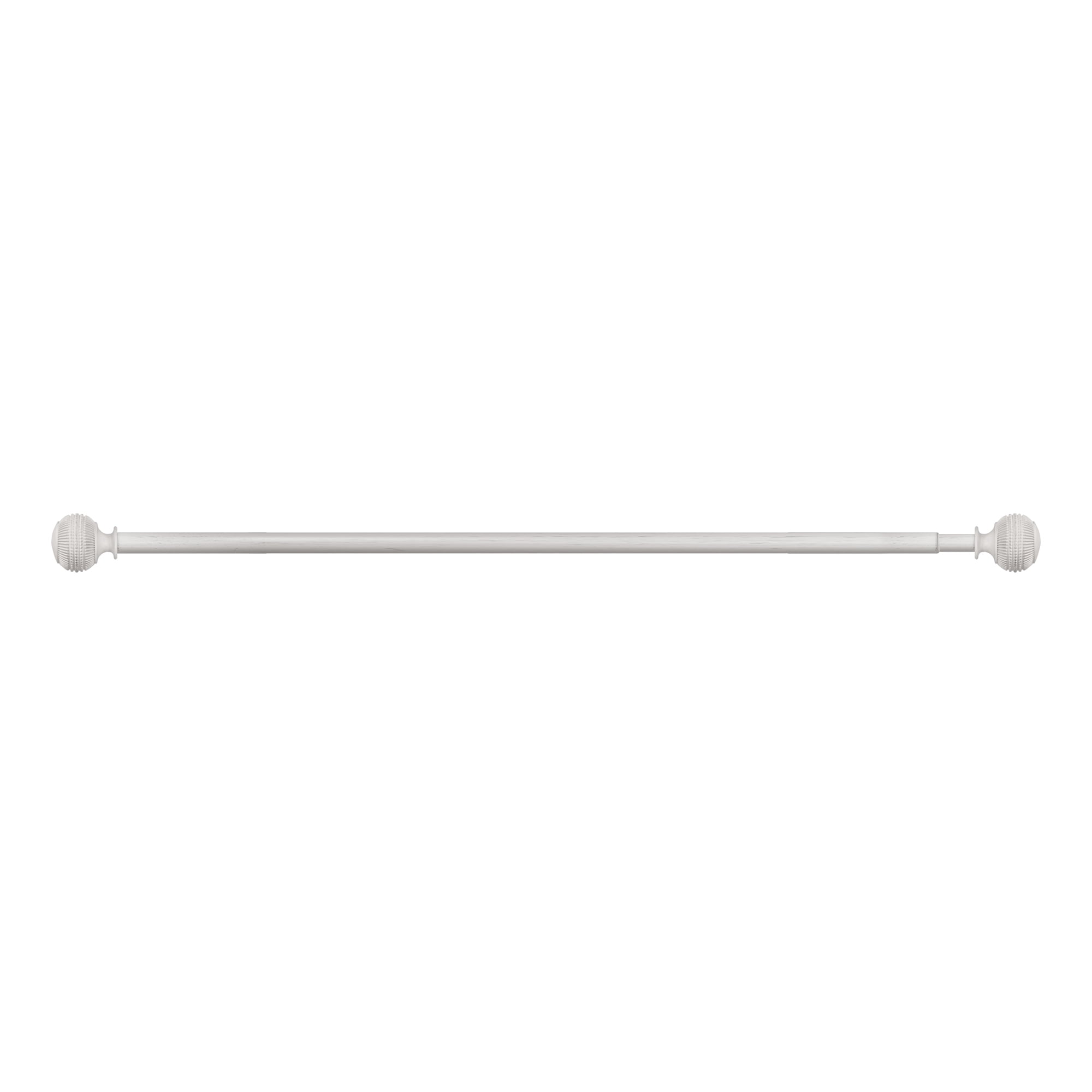 Better Homes & Gardens 1" Textured Knob Curtain Rod, 42-120", White