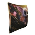 thumbnail image 2 of Fotbe Adorable Fluffy Bat Pattern Velvet Decorative Throw Pillow Covers with Elegant Piping, Soft Plush Cushion Cover for Sofa, Bed, Car, Office-18"x18", 2 of 8