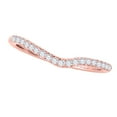 thumbnail image 3 of MauliJewels 0.25 CT Natural Diamond Curvy Wedding Band for Women | Prong-Set 14K Rose White Yellow Gold Ring | Bridal Band, 3 of 6