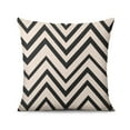 thumbnail image 2 of Bohemian Black and White Geometric Lines Throw Pillow Covers 18"x18", Set Of 4, Linen Study Sofa Cushion Cover Indoor Living Room Home Decor, 2 of 7