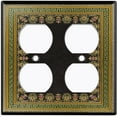 thumbnail image 3 of Metal Light Switch Plate Cover Elegant Victorian Black Green Frame FRA056, 3 of 13
