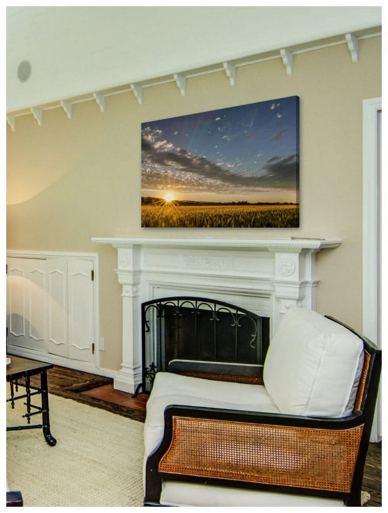 Marmont Hill "Sunset over the Golden Meadow" Painting Print on Canvas