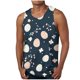 thumbnail image 2 of Camiseta sin mangas de cuello redondo para hombre, ropa de ocio, fitness, para el hogar, pijama, camiseta con estampado a color, blusa deportiva de poliéster para hombre, 2 of 5