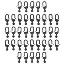 OFFIGAM 50pcs Hooks For Tarp Black Plastic Tent Sunshade Clips For Outdoor Camping Gear