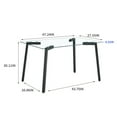 thumbnail image 6 of Tempered Glass Dining Table - Rectangular 130x80cm - 8mm Transparent Modern Design for 4 People, 6 of 8