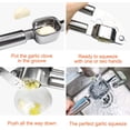 thumbnail image 4 of Garlic Press, Stainless Steel Garlic Press, Practical Kitchen Gadgets, Convenient and Easy to Clean Dishwasher Safe, 4 of 5