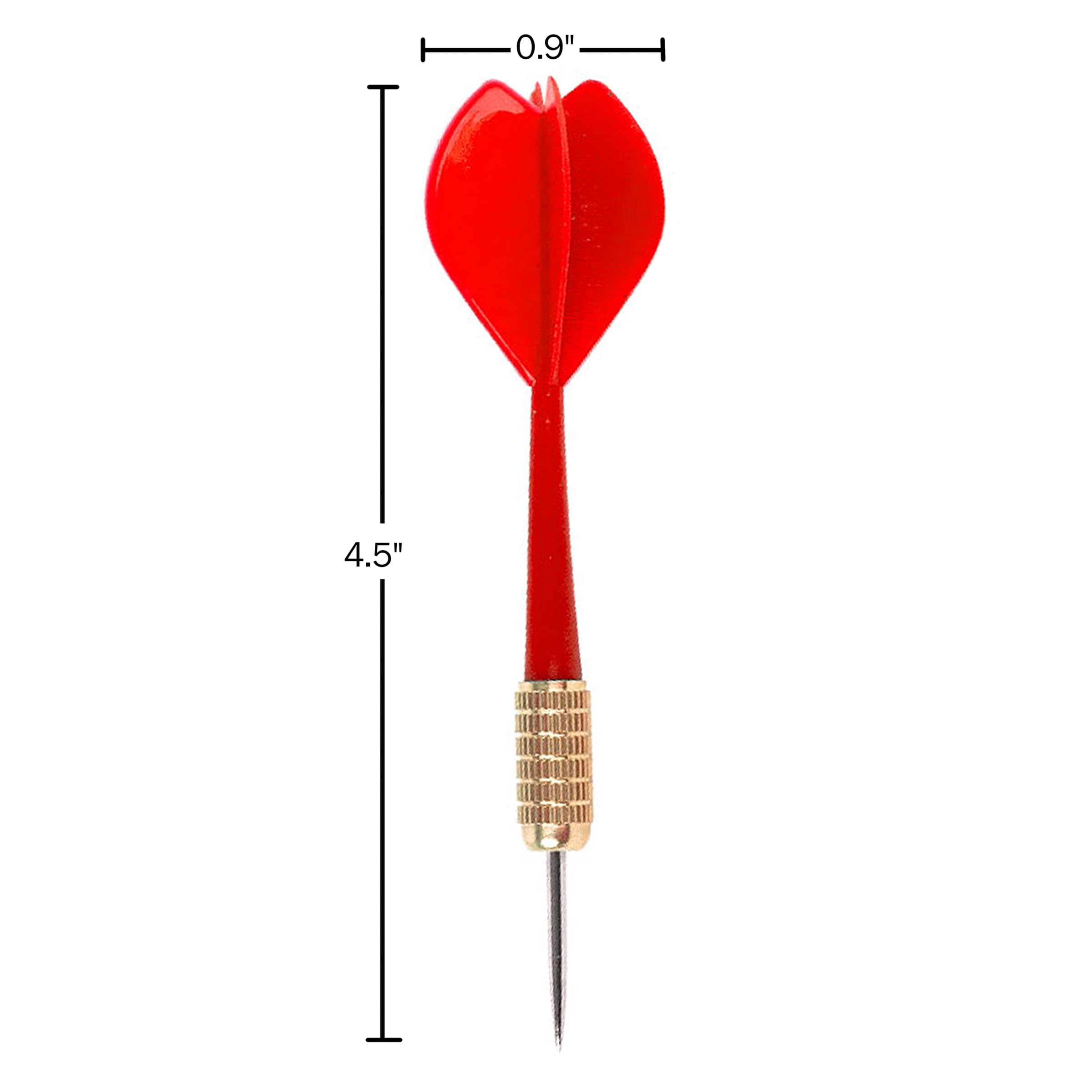 Trademark Games Steel Tip Darts - Set of Six 10-Gram Brass Darts with 2 Plastic Slim Flight Colors - Great for Team Play by Trademark Games (Blue and Red)