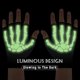 thumbnail image 3 of Guantes de esqueleto, guantes de disfraces elásticos luminosos, guantes de calavera sin dedos, un par kaili Sencillez, 3 of 5
