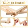 thumbnail image 2 of NOGIS 12-Pack Wooden Stretcher Bars Kit - Complete Needlework Frame Set (8/12/16 Inch) | Heavy-Duty Canvas Stretchers for Embroidery, Cross Stitch & Craft Projects, 2 of 7