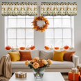 thumbnail image 4 of Curtain Valance for Windows,Rustic Pastoral Sunflower Pumpkin Kitchen Valances Rod Pocket Short Curtains,Buffalo Plaid Bow White Wood Window Treatment Panel for Bedroom Living Room Bathroom 42"x12", 4 of 9