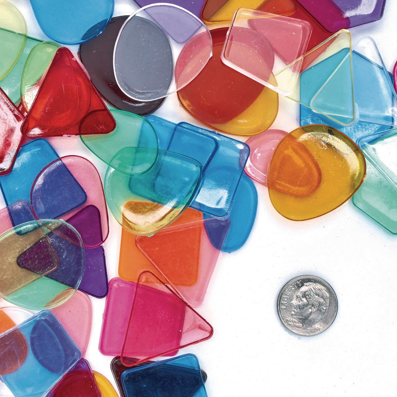 Colorations Large Translucent Mosaic Craft Tiles - 1 lb.
