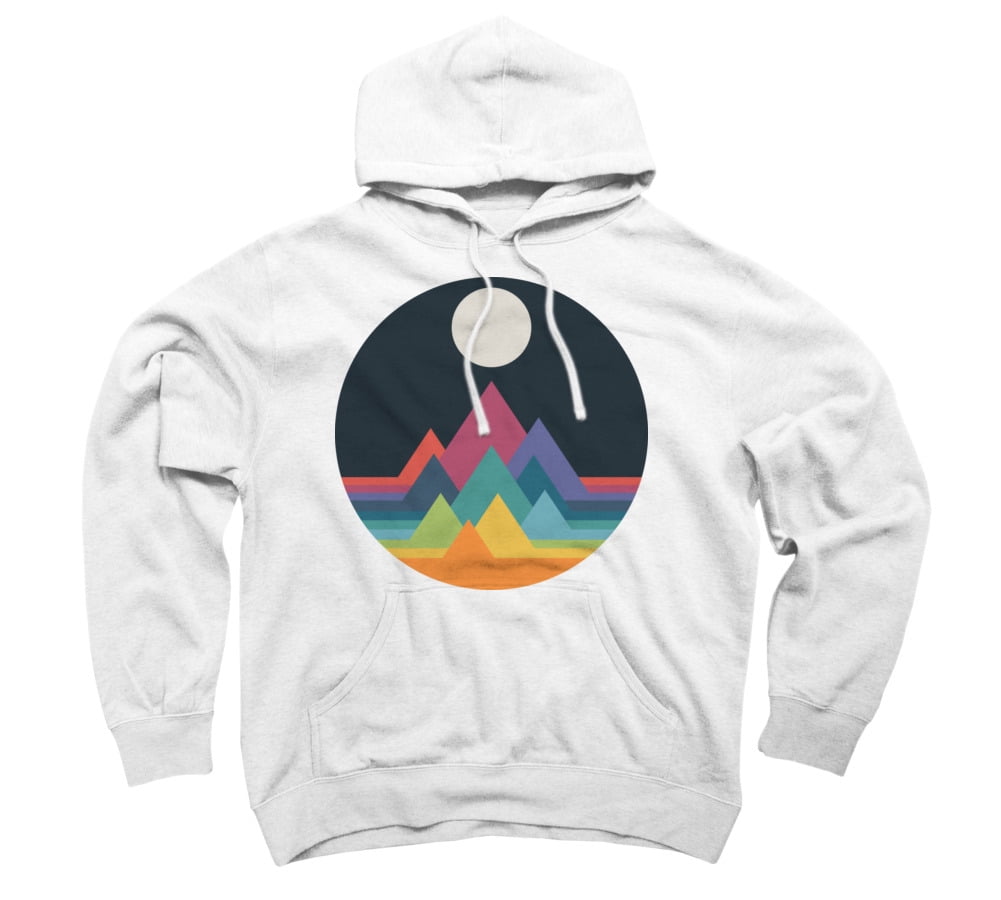 Whimsical Mountains White Graphic Pullover Hoodie - Design By Humans S -  Walmart.com