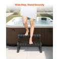 thumbnail image 3 of Heavy Duty 2 Step Hot Tub Spa Stairs 23.6 Inch Wide PP Above Ground Inflatable Pool Ladder 320 lbs Weight Capacity for Outdoor Porch Patio Deck Campers Black, 3 of 6