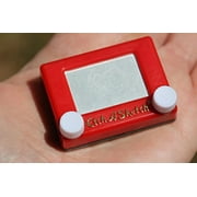 Worlds Smallest Etch A Sketch, Miniature Drawing Toy for Kids and Adults, Classic Red Design