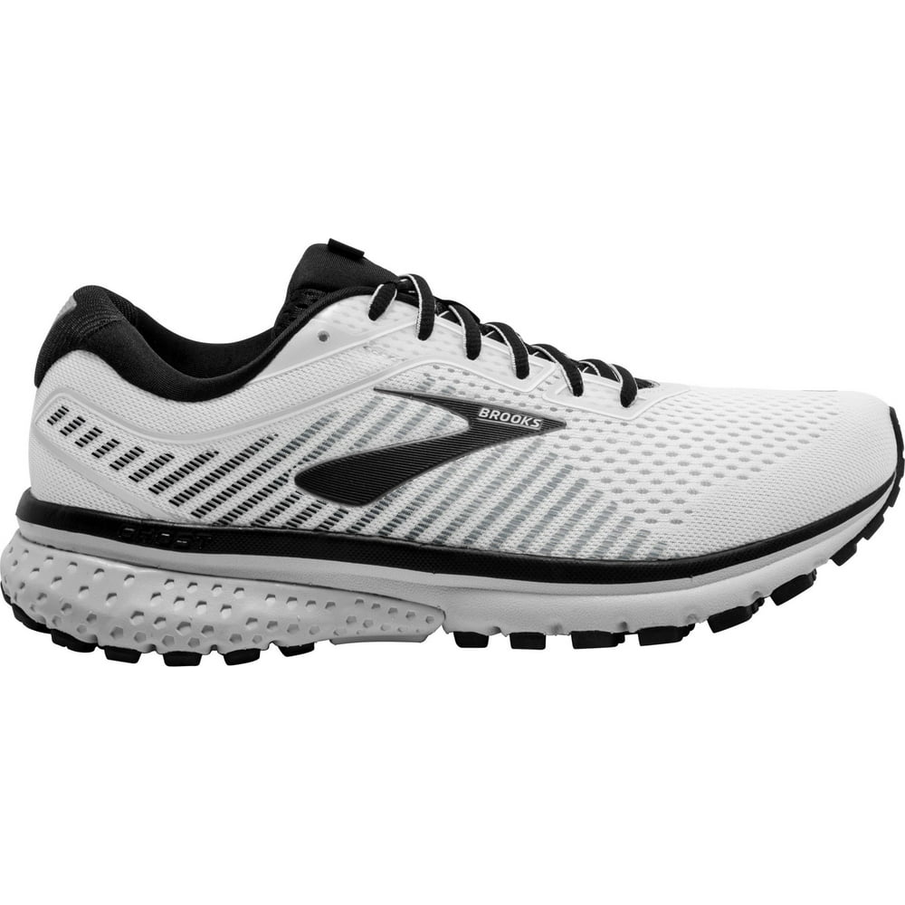 Visit The Brooks Store Brooks Men's Ghost 12, White/Black, 9.5 D