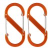 thumbnail image 2 of LJNYFDC Camping Gear Accessory 2Pcs Colored Carabiner Zipper Lock Clips Strong Load bearing Portable Camping Keyring S shaped Carabiners, 2 of 7