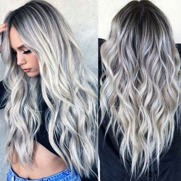 Natural Full Wigs Hair Long Wavy Wig Heat Resistant Synthetic Daily Party Wig for Women