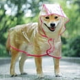 thumbnail image 2 of Xiao Hua waterproof, windproof, hooded dog raincoat suitable for small, medium, and large dogs, transparent plastic fashionable pet raincoat, XXL size (suitable for 6.5-9kg), 1 piece, black, 2 of 4