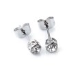 thumbnail image 1 of Pendientes Unisex Yuyangstore Joyería de Moda Acero Inoxidable Hipoalergénico con Circonitas 4 Mm, 1 of 8