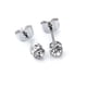 thumbnail image 1 of Pendientes de botón para hombre Diamante simulado Circonita cúbica forma forma forma Pendientes de botón Plata Fernando Pendientes de acero inoxidable, 1 of 8