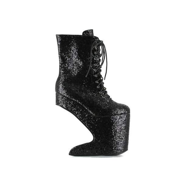 Bettie Page Ellie Shoes EBP579Chablis 5 Heel Platform Ankle Boot