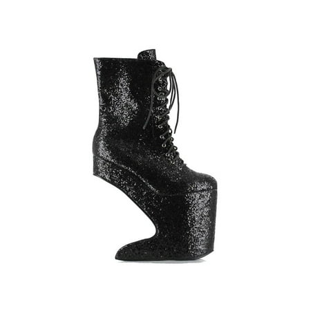 - Ellie Shoes E-BP579-Chablis 5 Heel Platform Ankle Boot Pink Glitter / 5