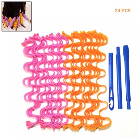 Magic Long Hair Curlers Curl Formers Leverage Rollers Spiral Ringlets Hot New Wave Formers DIY Curl Formers (50cm/24