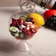 thumbnail image 4 of Glass Dessert Bowl Inclined Ice Cream Bowl Candy Dish • Clear Angled Pedestal Cup • Reusable Dessert Server • Party Snack Serving Bowl Transparent, 4 of 7