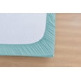 thumbnail image 2 of 7 Piece Rayon Made From Bamboo Sheet Set by OKAO, Split Aqua Sheets - Silky Soft- Wrinkle Free- Deep Pockets- Softer and Stronger Than Cotton - 2 Fitted Sheet, 1 Flat, 4 Pillowcases Split King, Aqua, 2 of 5