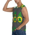 thumbnail image 3 of Gaeub Spring St Patrick’S Day Irish Gnomes Men's Sleeveless Muscle Shirts Workout Tank Tops, Odor Protection and Comfortable - 3X-Large, 3 of 8