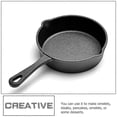 thumbnail image 3 of Mini Cast Iron Skillet Round Kitchen Accessory Black Iron Cooking 1Set, 3 of 4