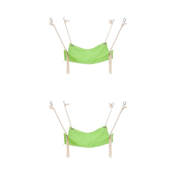 Billuyoard Cama colgante para gatos Lugar de descanso para gatos y animales pequeños Hamaca Tumbona para gatos Cama colgante para ratas verde verde 2Conjunto