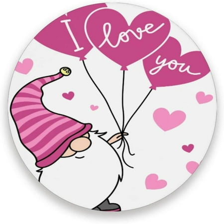 

Hyjoy Cute Valentine s Day Gnome Elf Drink Coasters 4PCS Absorbent Coaster Marble Style Ceramic Bar Coaster for Tabletop Protection Suitable for Kinds of Cups