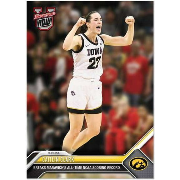 NBA 2023-24 Bowman NOW Basketball Caitlin Clark #61 (Breaks Maravich's All Time NCAA Scoring Record)