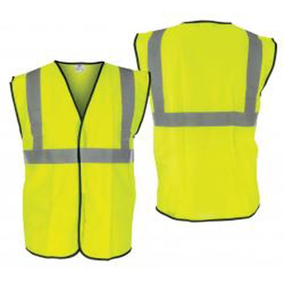 S A S  SAFETY CORP CLASS 2 HI-VIZ YELLOW VEST-L