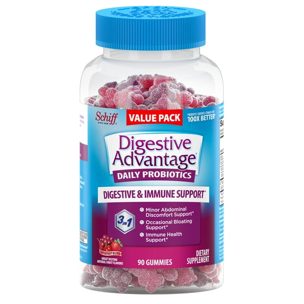 Digestive Advantage Daily Probiotic Gummies, Superfruit Blend 90