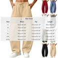 thumbnail image 3 of Ynynloco Women's Baggy Wide Leg Pants High Waisted Athletic Sweat Pants Fall Winter Baggy Workout Pant with 2 Pocket, 3 of 9