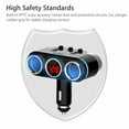 thumbnail image 5 of 2-way Car Cigarette Lighter Socket Splitter Portable Dual USB Car Charger Dual-socket Cigarette Lighter Black, 5 of 5
