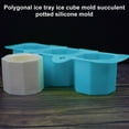 thumbnail image 4 of DIY Mold Silicone Handicrafts Mould Non-stick Heat-resistant Polygonal Mold for Cake Flowerpot  Blue, 4 of 9