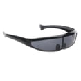 thumbnail image 3 of 2x Futuristische Linsenvisier-Sonnenbrille, Weißer Schwarzer Rahmen Mit Macarena Gafas de sol, 3 of 8