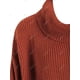 thumbnail image 4 of Más el tamaño de gota del hombro del cuello alto suéter Rosegal Mangas largas de talla grande, 4 of 5