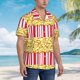 thumbnail image 3 of Balery Popcorn Camisas hawaianas de manga corta para hombre, camisas playeras de corte holgado, camisas de vacaciones con botones,XX-Large, 3 of 7