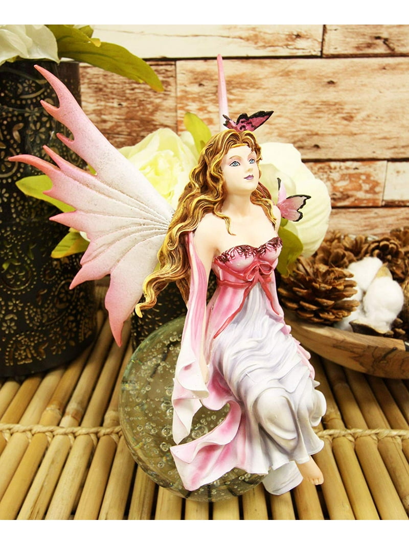 Daybreak Princess Pink Fuchsia Fairy Sitting On Moon Acrylic
