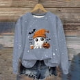thumbnail image 1 of Ailaofu Women's Halloween Printed Round Neck Casual Sports Long Sleeve Sweatshirt Top Sweatshirt Loose Soft Long Sleeve Pullover Tops, 1 of 6