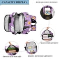 thumbnail image 3 of FORMRS Unisex School Backpack 17" Student Travel Bag with Laptop Compartment, Purple Halloween Pattern, 3 of 7