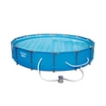 thumbnail image 1 of Bestway 56597E Pro MAX Above Ground, 14ft x 33in | Steel Frame Round Pool Set | No Tools Required, 14' x 33", Grey, 1 of 1
