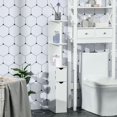 thumbnail image 2 of White Bathroom Storage Cabinet with Open Shelves, 2 of 7