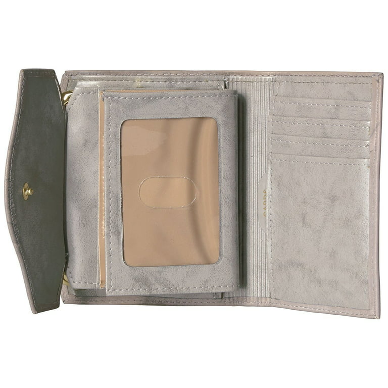 Women's Leather Wallet, Buxton French Purse, vintage kiss lock change purse