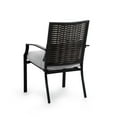 thumbnail image 5 of Afuera Living 2-Piece Outdoor Black Metal Dining Chairs with Gray Cushion, 5 of 10
